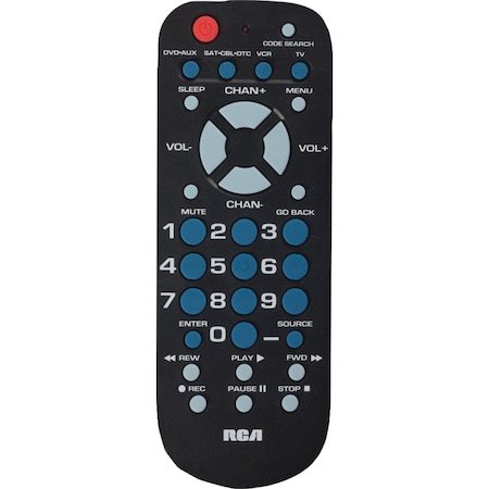Rca Palm-Sized 4-Device Universal Remote RCR504BZ